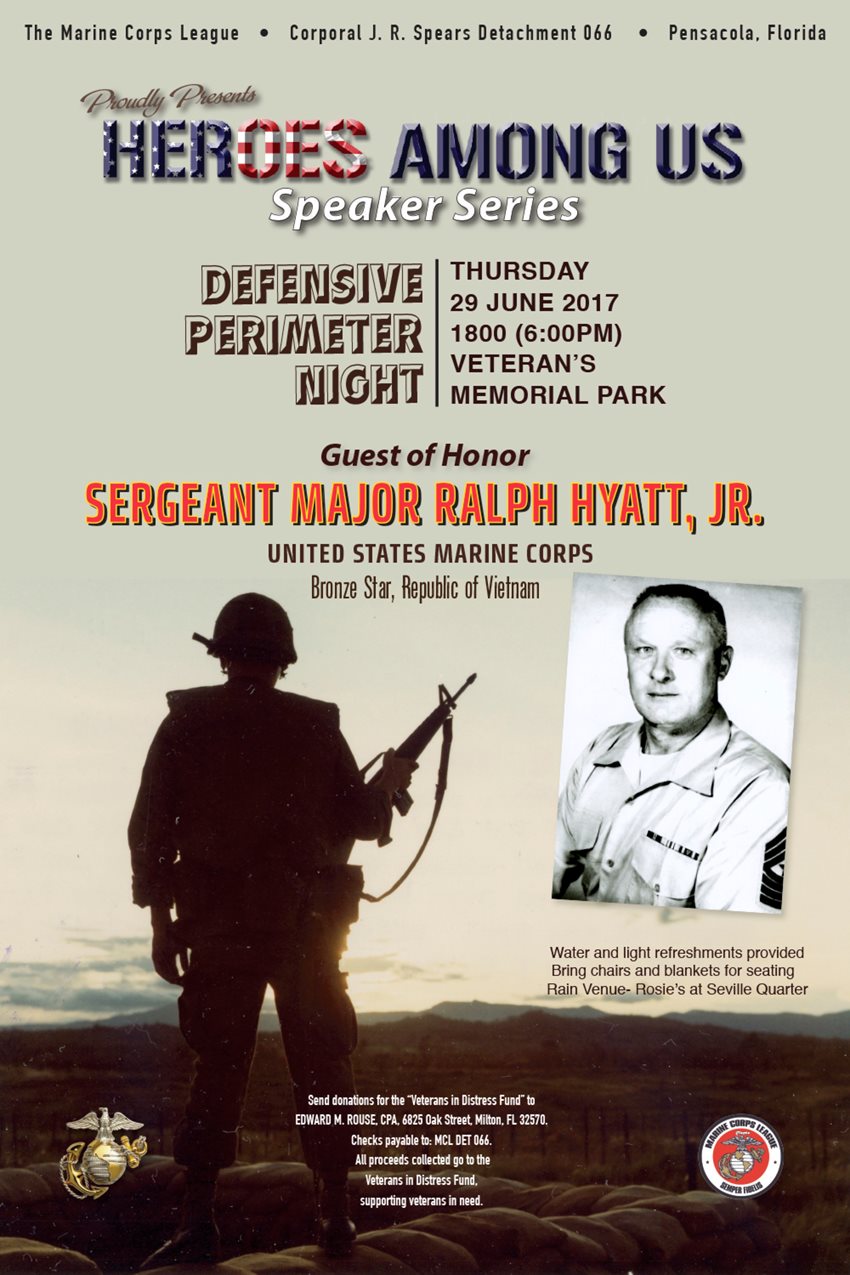 Marine Corps League Honors Sgt. Major Ralph Hyatt